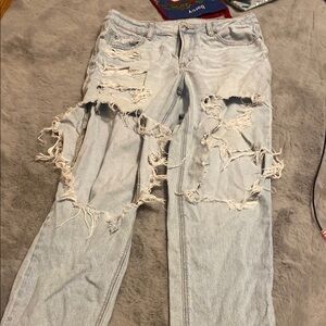 Distressed Light Blue Women's Jeans